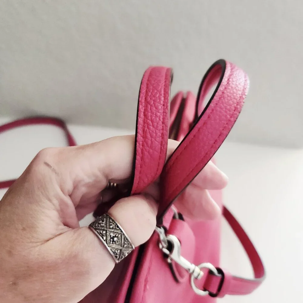 Euc Coach Mini Nolita Pink Shoulder Bag Crossbody Satchel Purse